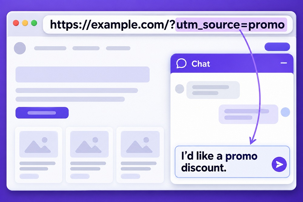 Campaigns and UTM messages in the widget: a chat that knows which ad brought the visitor
